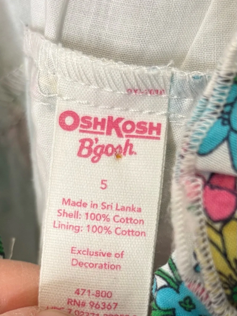 NWT OshKosh B’gosh Floral Tiered Sundress Size 5 | 100% Cotton Summer Dress